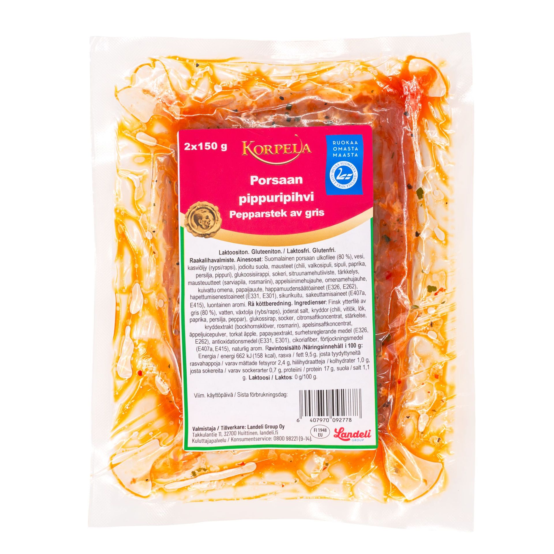 Porsaan pippuripihvi 2kpl