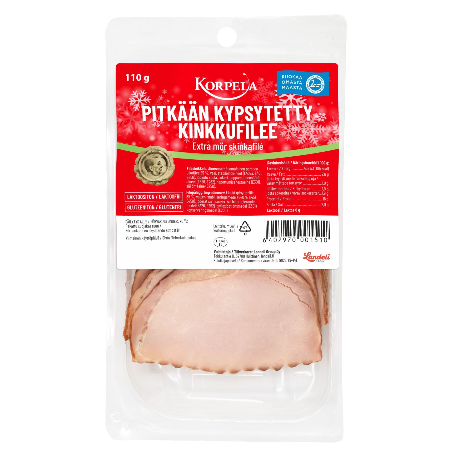 Pitk&auml;&auml;n kypsytetty kinkkufilee